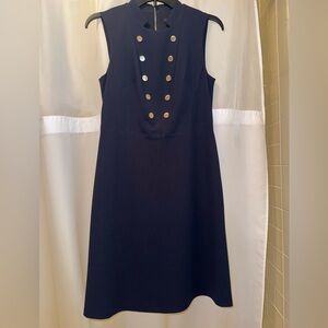 Tommy Hilfiger Blue and Gold Sheath Mini Dress